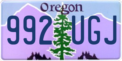 OR license plate 992UGJ