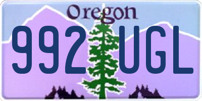 OR license plate 992UGL