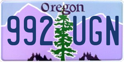OR license plate 992UGN