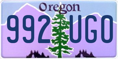OR license plate 992UGO