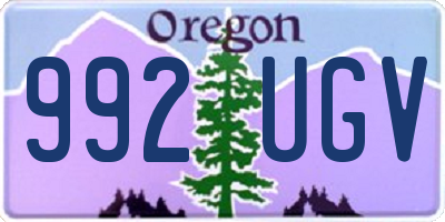 OR license plate 992UGV