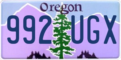 OR license plate 992UGX