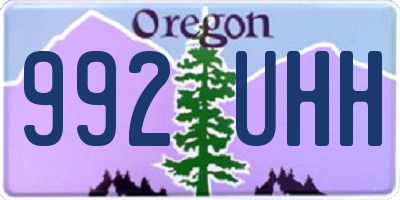 OR license plate 992UHH