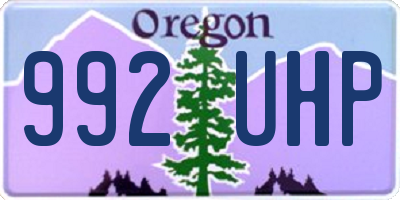OR license plate 992UHP
