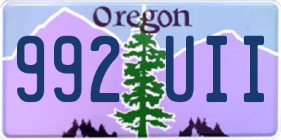 OR license plate 992UII