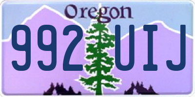 OR license plate 992UIJ