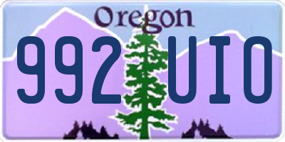 OR license plate 992UIO
