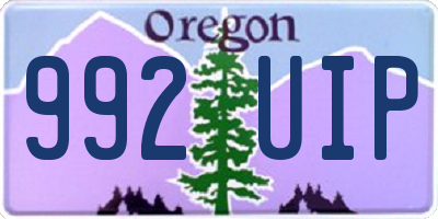 OR license plate 992UIP