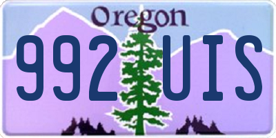 OR license plate 992UIS
