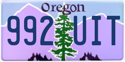 OR license plate 992UIT