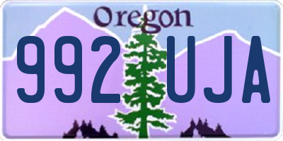 OR license plate 992UJA