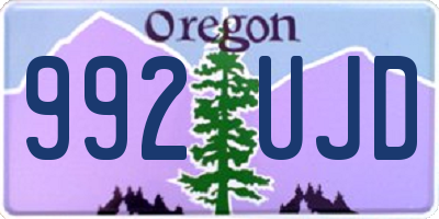 OR license plate 992UJD