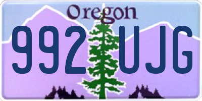 OR license plate 992UJG