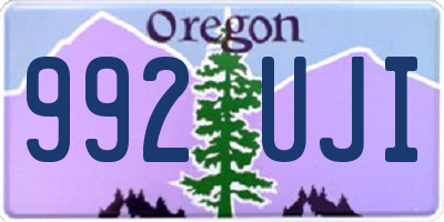 OR license plate 992UJI