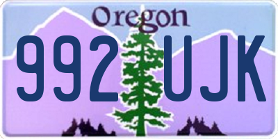 OR license plate 992UJK