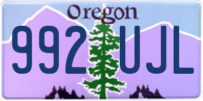 OR license plate 992UJL