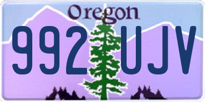 OR license plate 992UJV