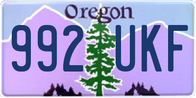 OR license plate 992UKF