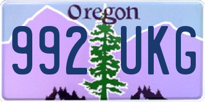 OR license plate 992UKG