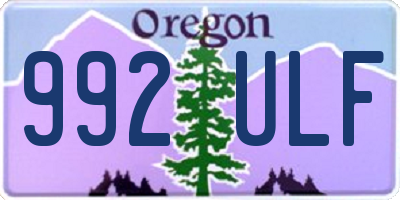 OR license plate 992ULF
