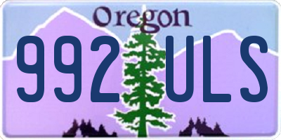 OR license plate 992ULS