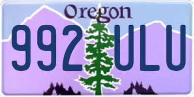 OR license plate 992ULU