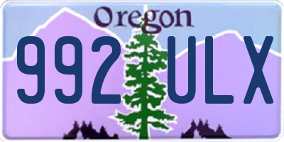 OR license plate 992ULX