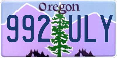 OR license plate 992ULY