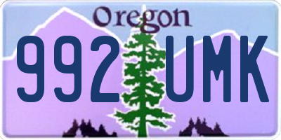 OR license plate 992UMK