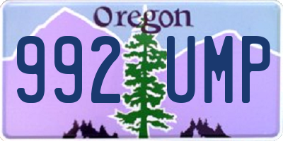 OR license plate 992UMP