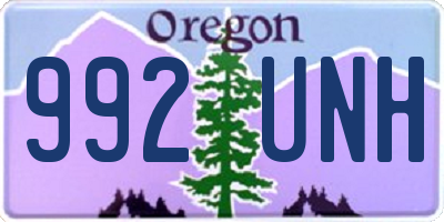 OR license plate 992UNH