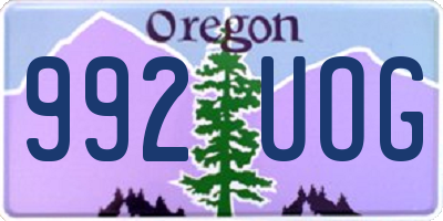 OR license plate 992UOG
