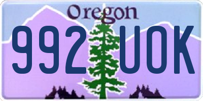 OR license plate 992UOK