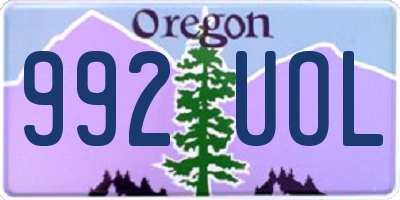 OR license plate 992UOL