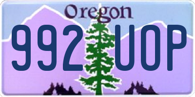 OR license plate 992UOP