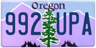 OR license plate 992UPA