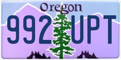 OR license plate 992UPT