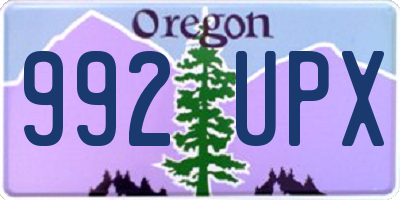 OR license plate 992UPX