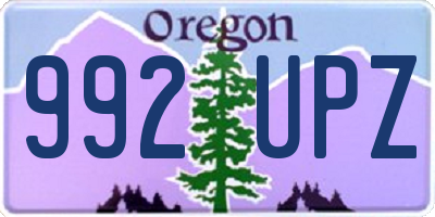 OR license plate 992UPZ