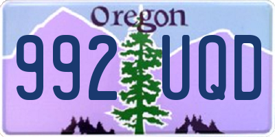 OR license plate 992UQD