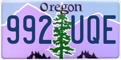 OR license plate 992UQE