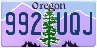 OR license plate 992UQJ