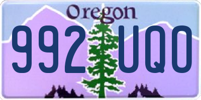 OR license plate 992UQO