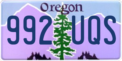 OR license plate 992UQS
