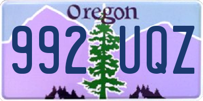 OR license plate 992UQZ
