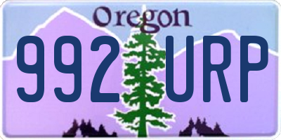 OR license plate 992URP