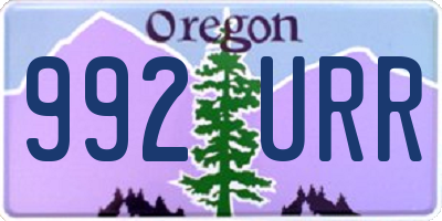 OR license plate 992URR