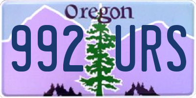 OR license plate 992URS