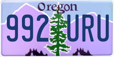 OR license plate 992URU