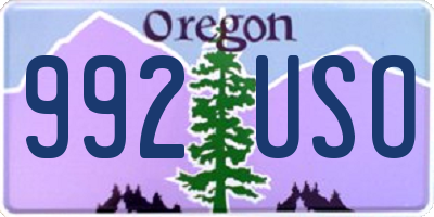 OR license plate 992USO